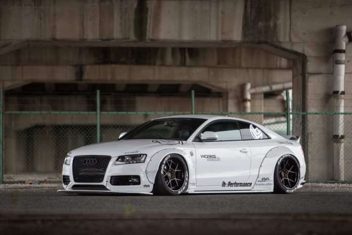 Audi A5 with a Liberty Walk body kit