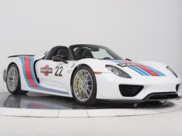 A beautiful Porsche 918 Spyder with a Martini livery is up for sale A beautiful Porsche 918 Spyder with a Martini livery is up for sale