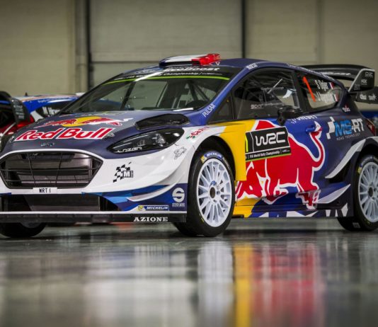 The livery of this year’s Ford Fiesta WRC The livery of this year's Ford Fiesta WRC