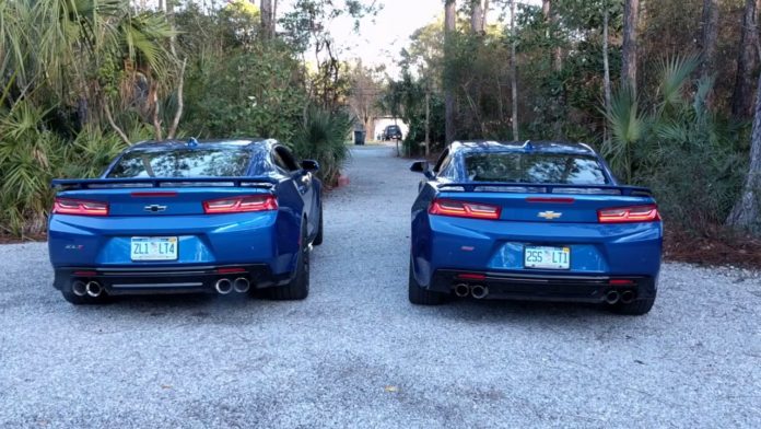 Chevrolet Camaro ZL1 vs Camaro SS in a rev battle