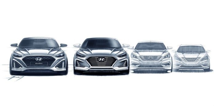 Hyundai released sketches of the 2018 Sonata
