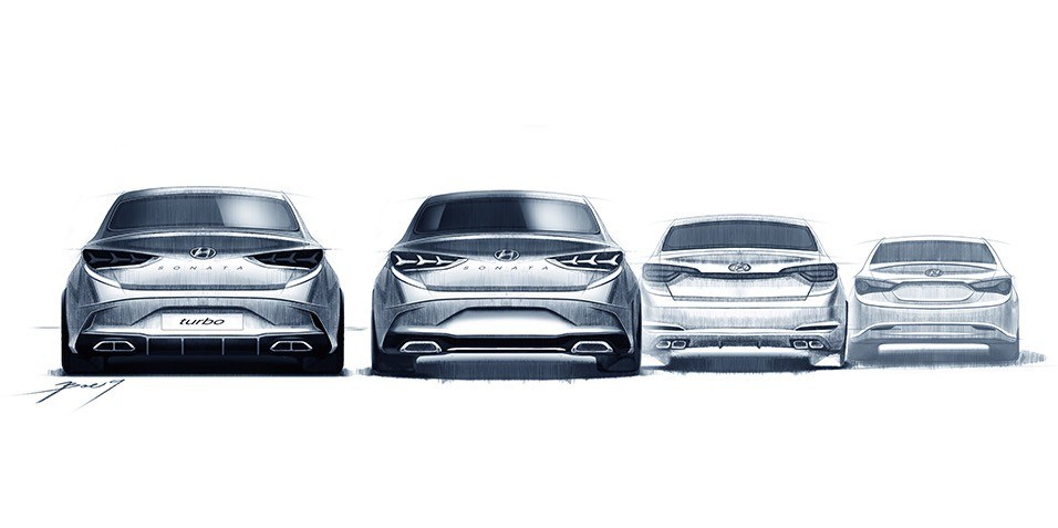 Hyundai released sketches of the 2018 Sonata