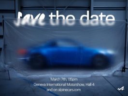 The Alpine A120 will be presented on 7 March The Alpine A120 will be presented on 7 March