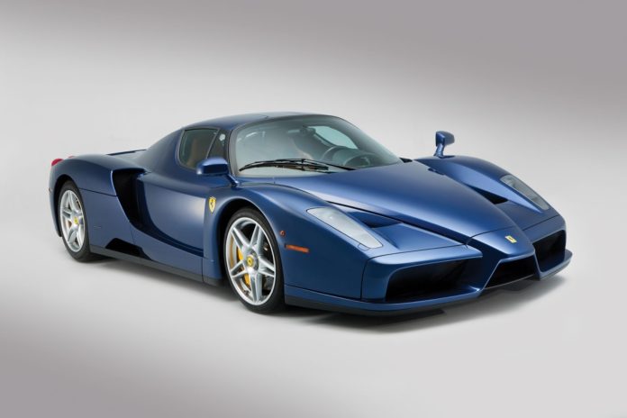 A unique blue Ferrari Enzo is heading to auction