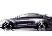 The first sketch of the new Porsche Cayenne