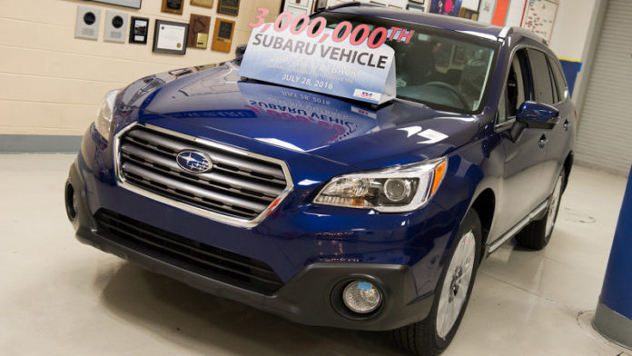 Subaru has build 3,000,000 cars in USA
