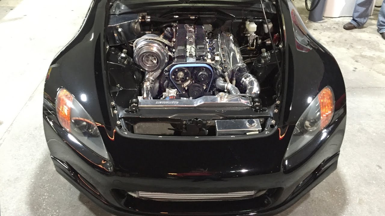 Honda S2000 with a 2JZ engine that produces 1,100 hp! 