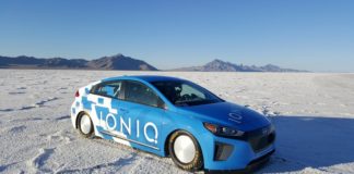 The Hyundai Ioniq Hybrid has broken a record at Bonneville Salt Flats The Hyundai Ioniq Hybrid has broken a record at Bonneville Salt Flats
