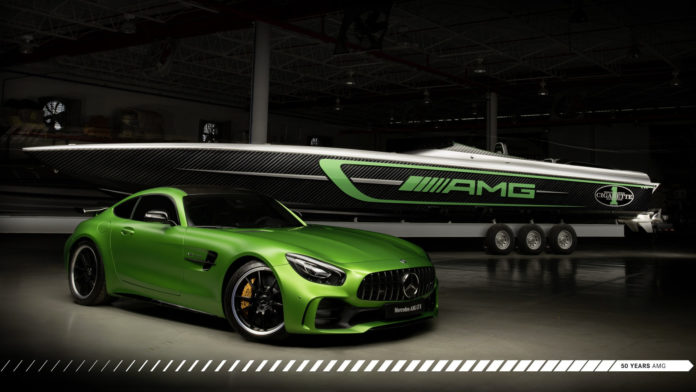 Speedboat inspired by the Mercedes AMG GT R