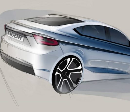 Tata Tigor teaser sketch Tata Tigor teaser sketch