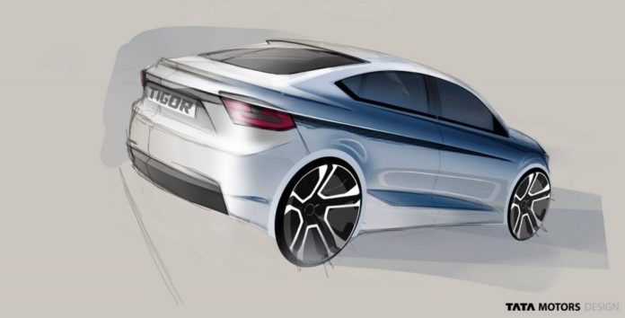 Tata Tigor teaser sketch