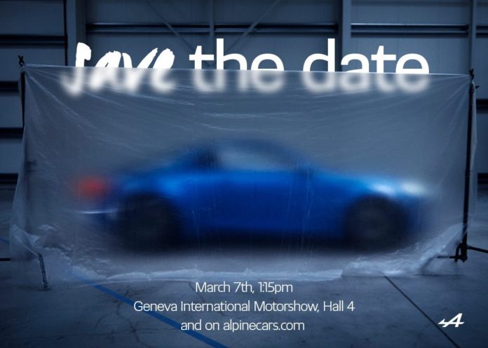 The Alpine A120 will be presented on 7 March